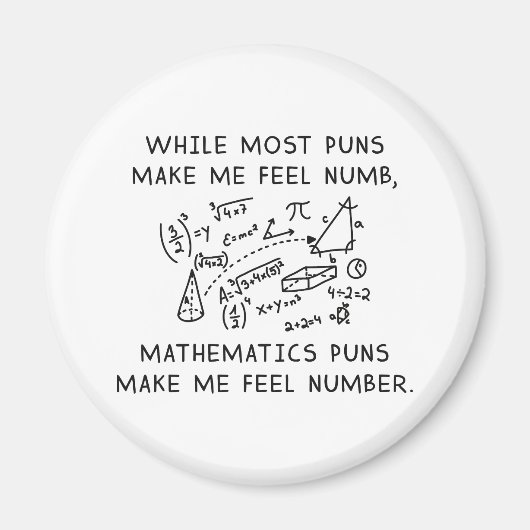 wiskundepuns magneet (Voorkant)