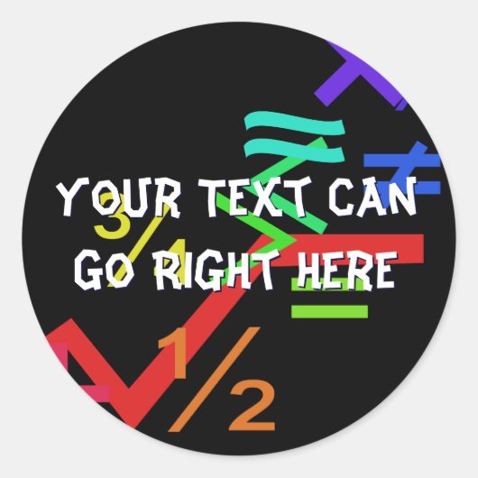 wiskundetiketten ronde sticker (Voorkant)