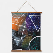 Wiskundig contrast: Vergelijkingswandtapijtset Hangend Wandkleed (Voorkant 2)