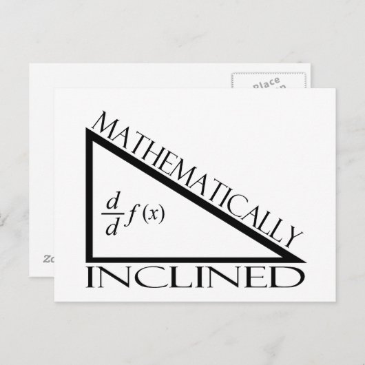 Wiskundig klinkend briefkaart (Voorkant / Achterkant)