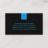 wiskundig leraar modern Aqua Blue Visitekaartje (Achterkant)