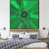 Wiskundig Schoon Patroon Canvas Afdruk (Insitu (Slaapkamer))