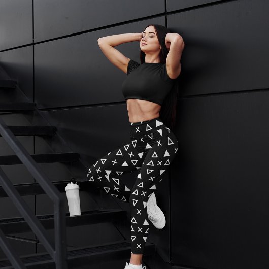 Wiskundig stijlpatroon leggings