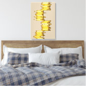 Wiskundig Uitgevoerde Sculptuur Canvas Afdruk (Insitu (Slaapkamer))