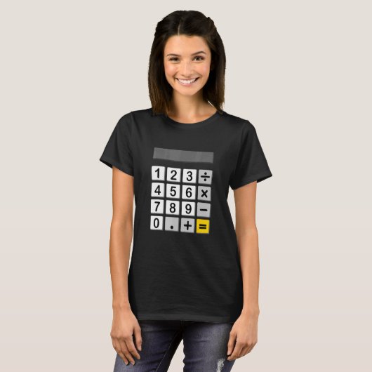 Wiskundige calculator Fancy dress en carnaval C T-shirt (Voorkant volledig)