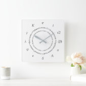 Wiskundige constantensymbolen vierkante klok (Huis)