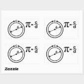 Wiskundige definitie van Pi Rechthoekige Sticker (Vel)