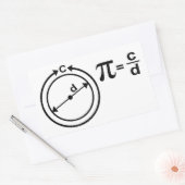 Wiskundige definitie van Pi Rechthoekige Sticker (Envelop)