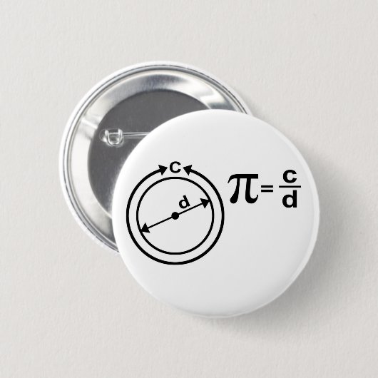 Wiskundige definitie van Pi Ronde Button 5,7 Cm (Voorkant /achterkant)