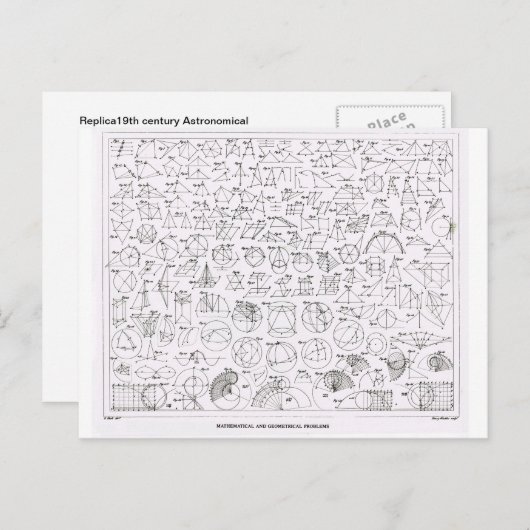 Wiskundige en geometrische problemen briefkaart (Voorkant / Achterkant)