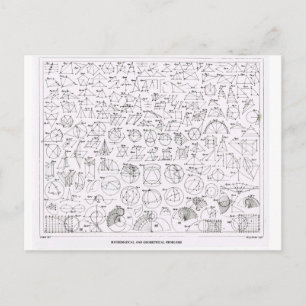 Wiskundige en geometrische problemen briefkaart