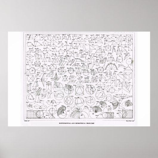 Wiskundige en geometrische problemen poster (Voorkant)