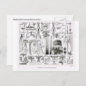 Wiskundige en meetinstrumenten briefkaart (Voorkant / Achterkant)