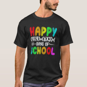 Wiskundige formule 100 dagen school cadeau leraren t-shirt