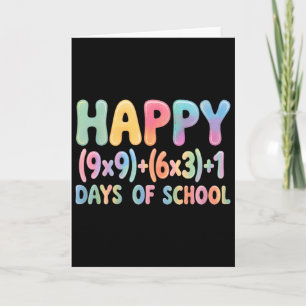 Wiskundige formule 100 dagen school grappige verge kaart