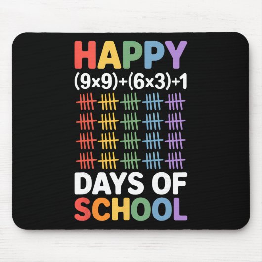 Wiskundige formule 100 dagen school grappige wisku muismat (Voorkant)