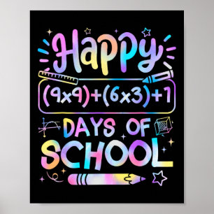 Wiskundige formule 100 dagen school grappige wisku poster