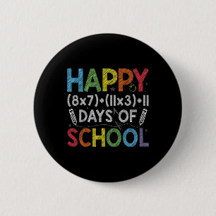 Wiskundige formule 100 dagen school grappige wisku ronde button 5,7 cm
