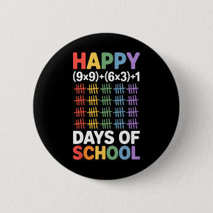 Wiskundige formule 100 dagen school grappige wisku ronde button 5,7 cm