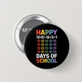 Wiskundige formule 100 dagen school grappige wisku ronde button 5,7 cm (Voorkant /achterkant)