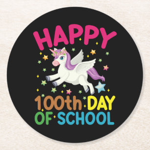 Wiskundige formule 100 dagen school grappige wisku ronde kartonnen onderzetter