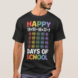 Wiskundige formule 100 dagen school grappige wisku t-shirt