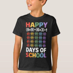Wiskundige formule 100 dagen school grappige wisku t-shirt