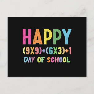 Wiskundige formule 100 dagen school grappige wisku uitnodiging briefkaart