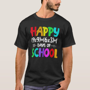 Wiskundige formule 100 dagen school leraar jongens t-shirt