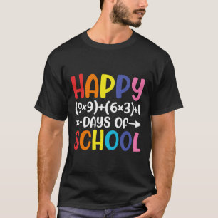 Wiskundige formule 100 dagen school leuk wiskundel t-shirt