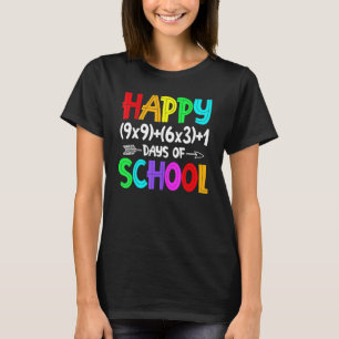 Wiskundige formule 100 dagen school  wiskundeleraa t-shirt