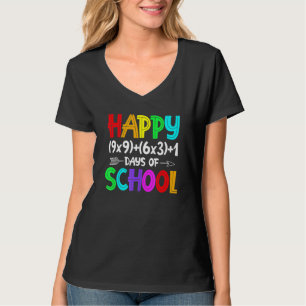 Wiskundige formule 100 dagen school  wiskundeleraa t-shirt