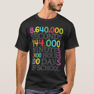 Wiskundige formule 100 dagen school wiskundeleraar t-shirt