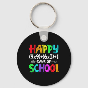 Wiskundige formule 100 dagen schoolshirt wiskundel sleutelhanger