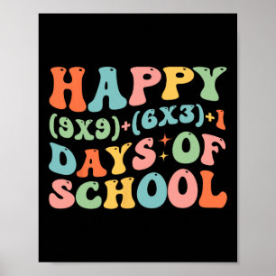 Wiskundige formule Gelukkig 100 dagen school Grapp Poster
