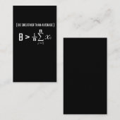 Wiskundige formule meer gemiddelde Humor wetenscha Visitekaartje (Voorkant / Achterkant)