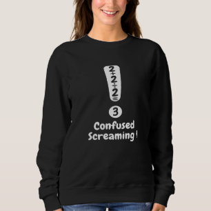 Wiskundige formule verwarde schreeuwende nerd geek trui
