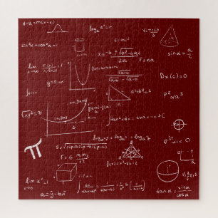 Wiskundige Formules en Vergelijkingen Maroon Legpuzzel
