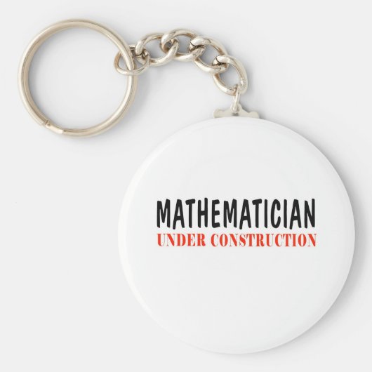 wiskundige _ in aanbouw sleutelhanger (Voorkant)