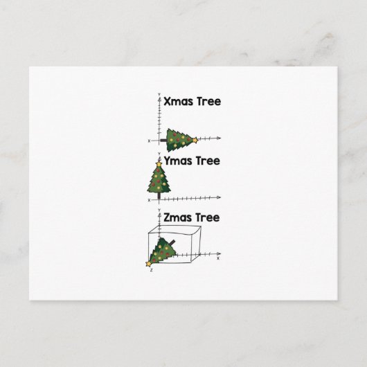 Wiskundige kerstcadeautjes briefkaart (Voorkant)