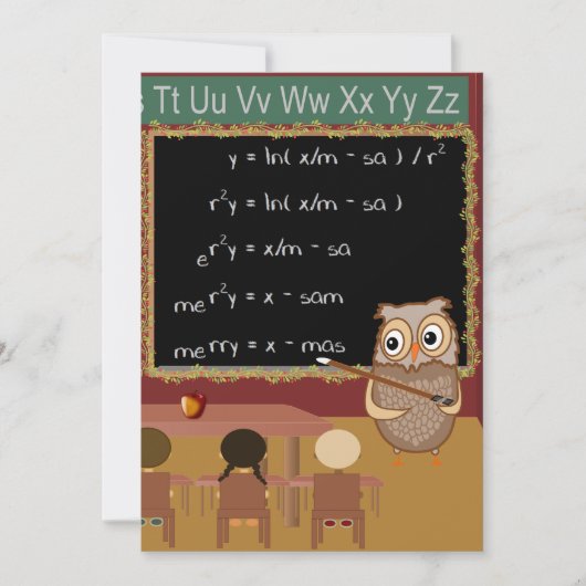 wiskundige kerstwens kaart (Voorkant)