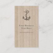 Wiskundige leraar - Nautisch Anchor Wood Visitekaartje (Achterkant)
