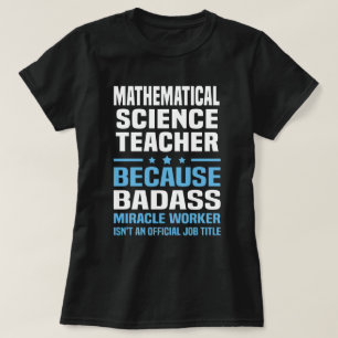 wiskundige leraar t-shirt
