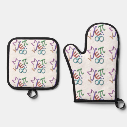 "Wiskundige" Ovenwant & Pannenlap Set (Voorkant)