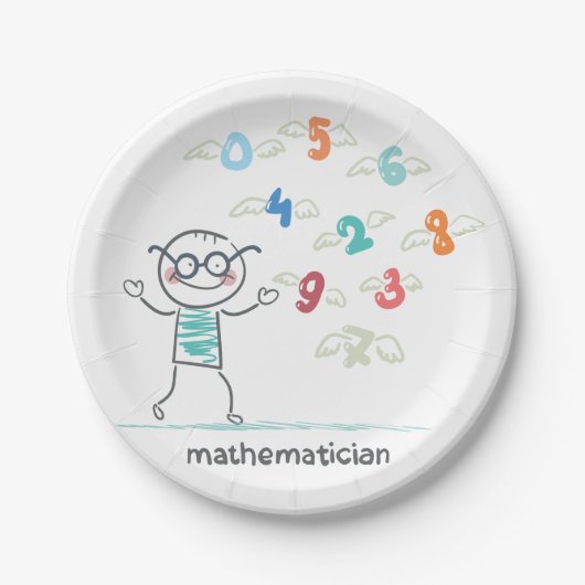 wiskundige papieren bordje (Voorkant)