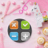 wiskundige pictogrammen papieren bordje (Feest)