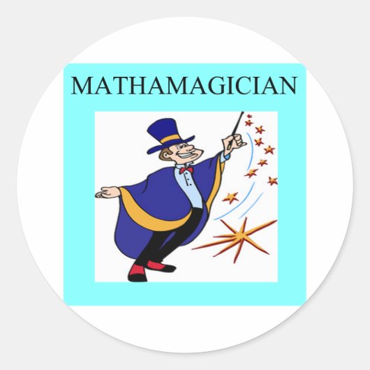 wiskundige regels ronde sticker (Voorkant)