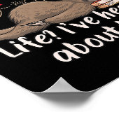 Wiskundige Sloth Cartoon Wiskunde Funny Wiskunde Poster (Hoek)