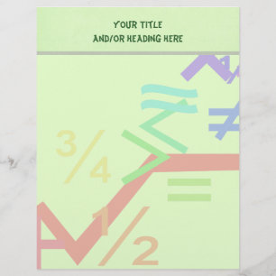 Wiskundige symbolen Letterkop Custom Briefhoofd