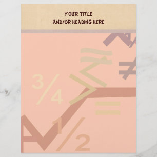 Wiskundige symbolen Letterkop Persoonlijk Briefhoofd